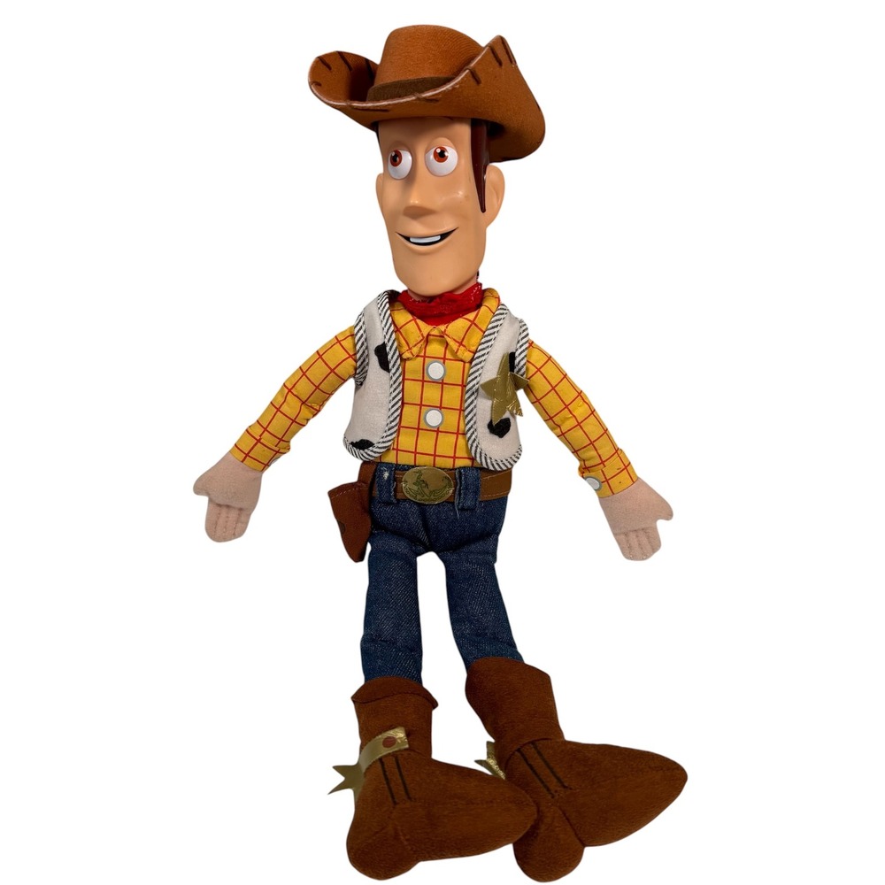 Disney Core Woody Roto Plush Action Figure Cow-Print Cowboy Toy Story 17"